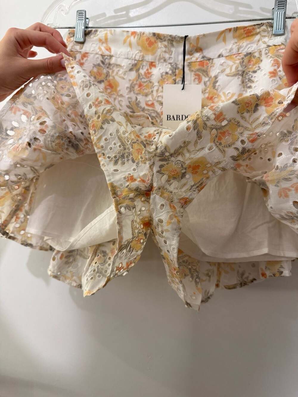 Bardot Broderie Ruffle Skort in Tropical Print - Picture 6 of 7